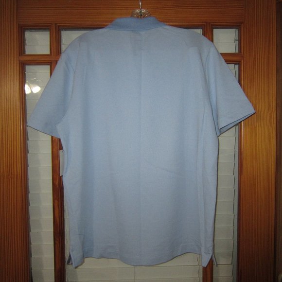 Van Heusen Polo Shirt Men's Regular Fit Stain Shield NEW Blue - Picture 2 of 6